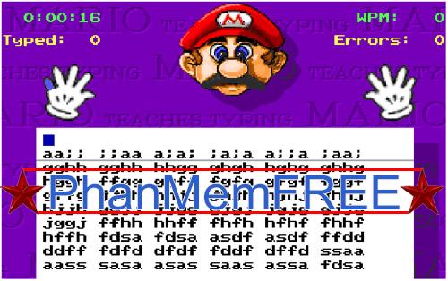 Luyện gõ 10 ngón với game Mario Teaches Typing