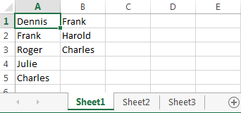 Both columns are located on one sheet