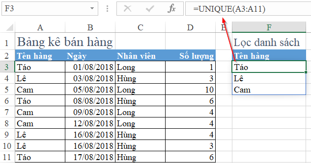 Lập báo cáo tự động trong Excel