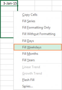 Danh sách ngày tháng nhanh chóng trong Excel