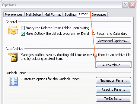 AutoArchive in Outlook 2007