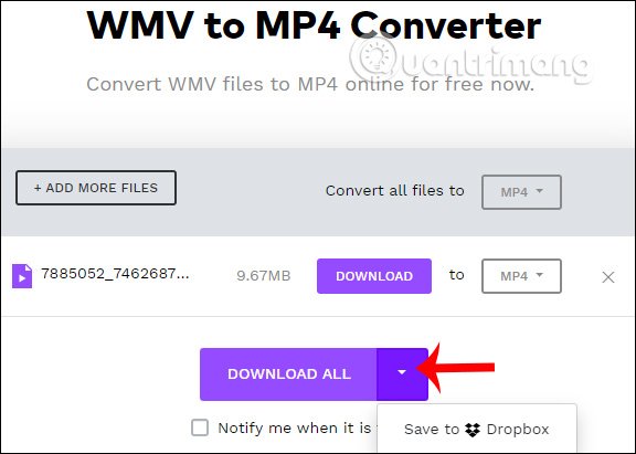 Video MP4 thành MP4 trên Wondershare WMV