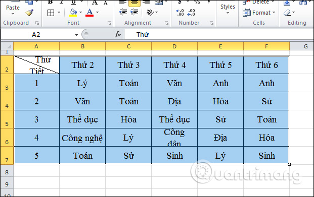Cách chỉnh kích thước dòng, cột, ô bằng nhau trên Excel