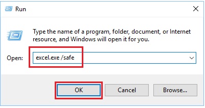Sửa lỗi excel không hoạt động bình thường trên Windows 10 2