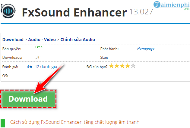 phần mềm và hướng dẫn âm thanh fxsound 2