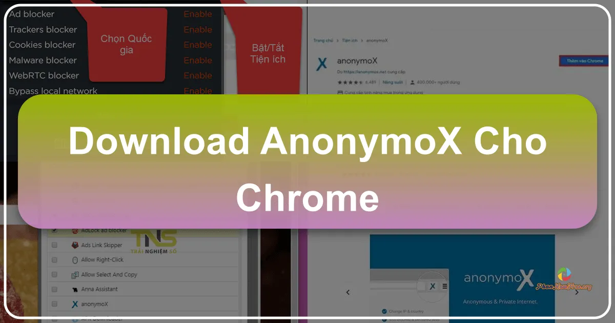 AnonymoX cho Chrome: Ẩn Danh Trên Internet Chỉ Với Một Click Chuột