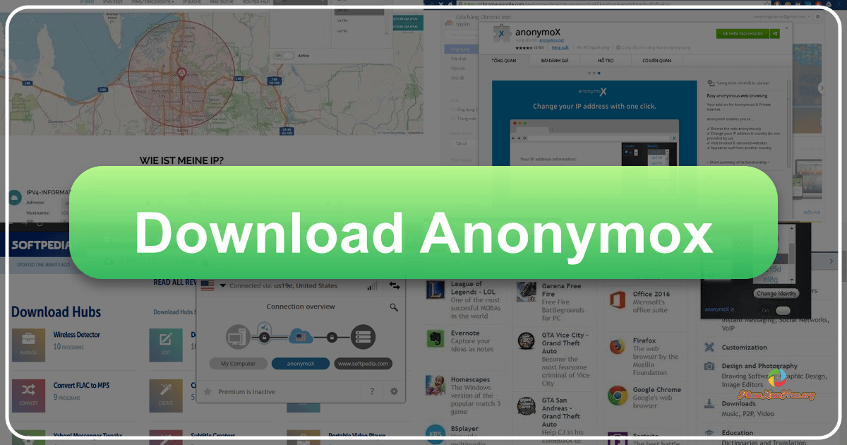 AnonymoX: Tiện ích mở rộng bảo mật cho Firefox, giúp lướt web ẩn danh và truy cập website bị chặn. /images/download-anonymox.png
