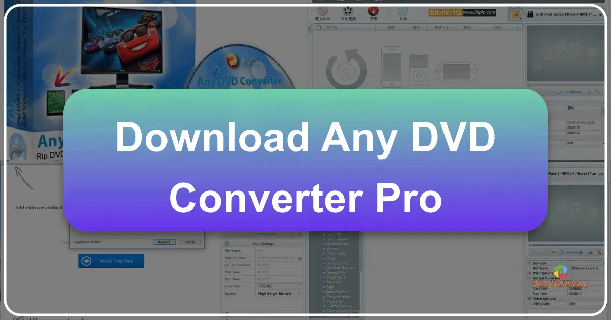 Any DVD Converter Pro: Giải pháp toàn diện cho việc chuyển đổi và xử lý DVD/Video