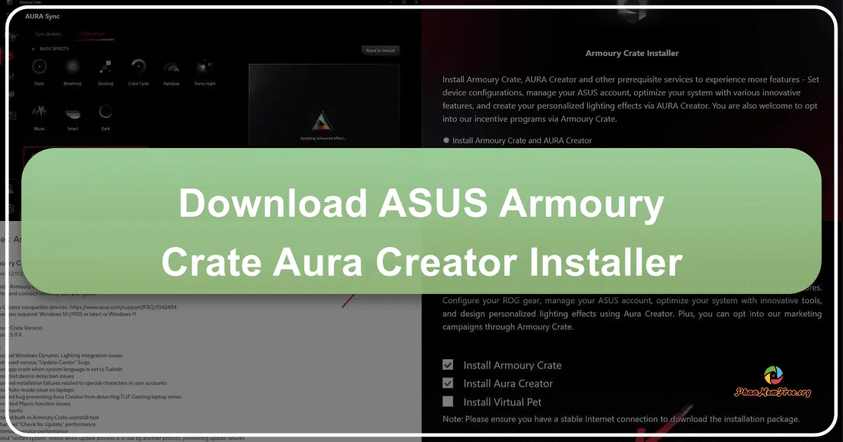 ASUS Armoury Crate Aura Creator Installer: A Comprehensive Guide