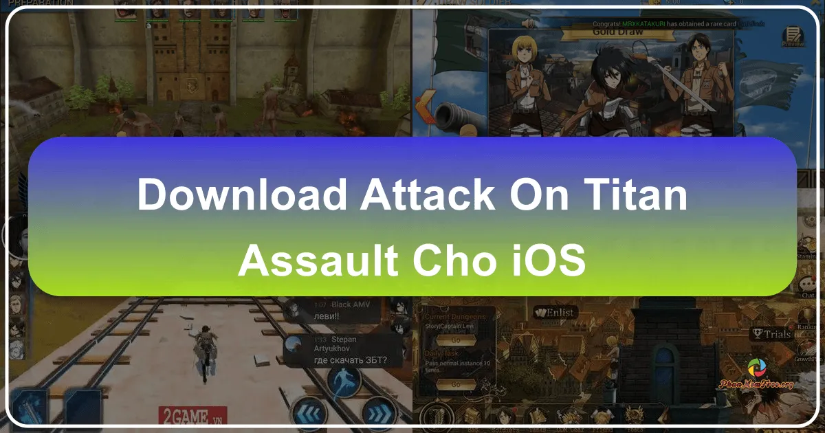 Tải Attack on Titan: Assault Cho iOS – Trải Nghiệm Cuộc Chiến Sinh Tồn Khốc Liệt Ngay Trên iPhone/iPad Của Bạn