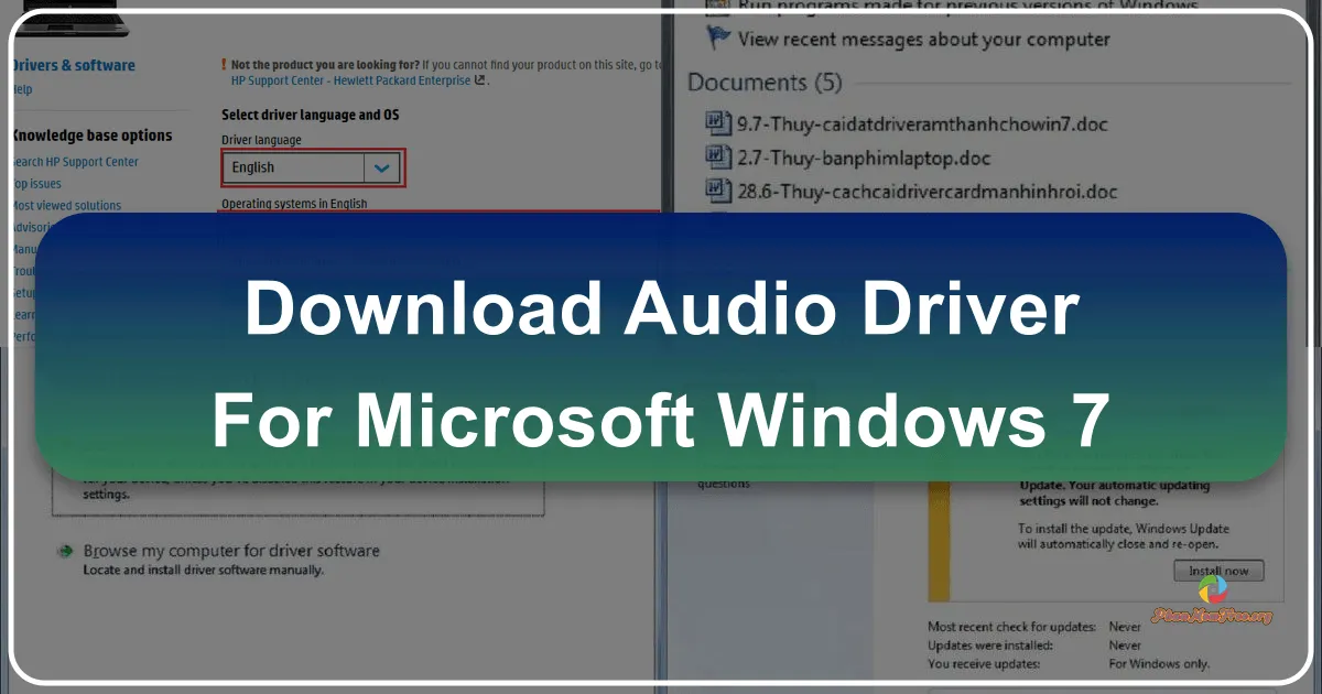 Audio Driver for Microsoft Windows 7