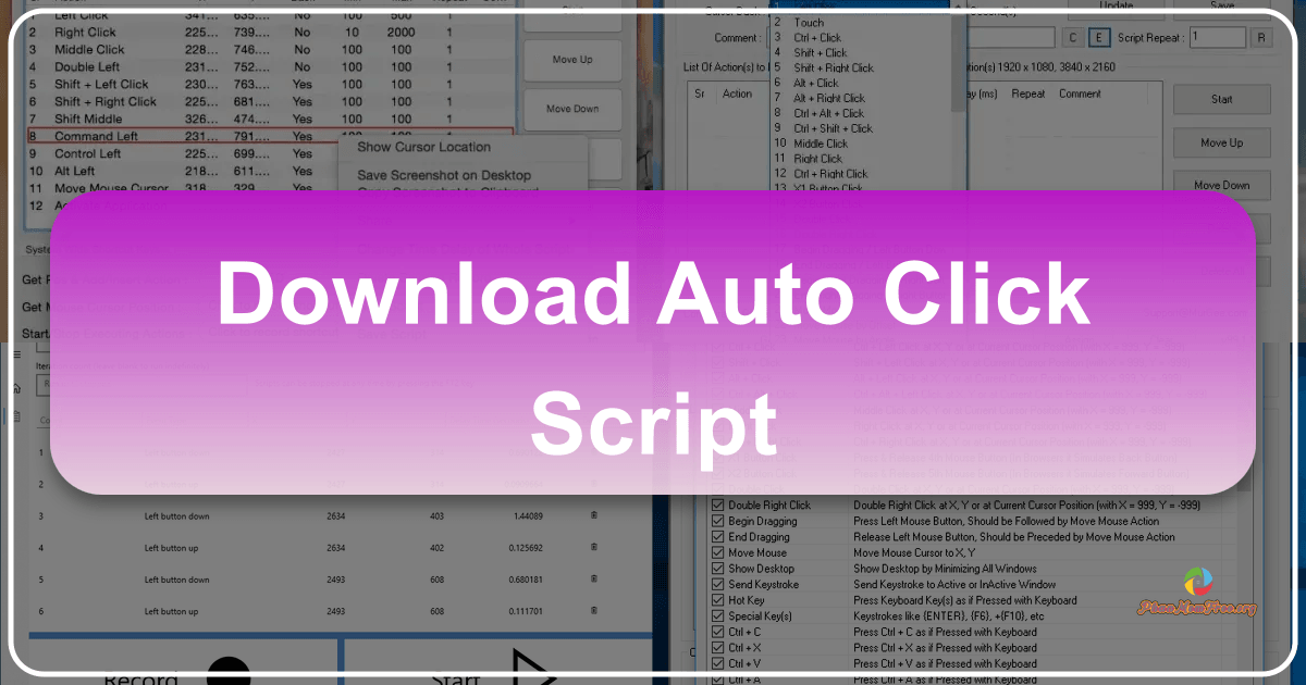 Auto Click Script automates repetitive mouse clicks, simplifying tasks and enhancing productivity for Windows users with ease and flexibility. /images/download-auto-click-script.png