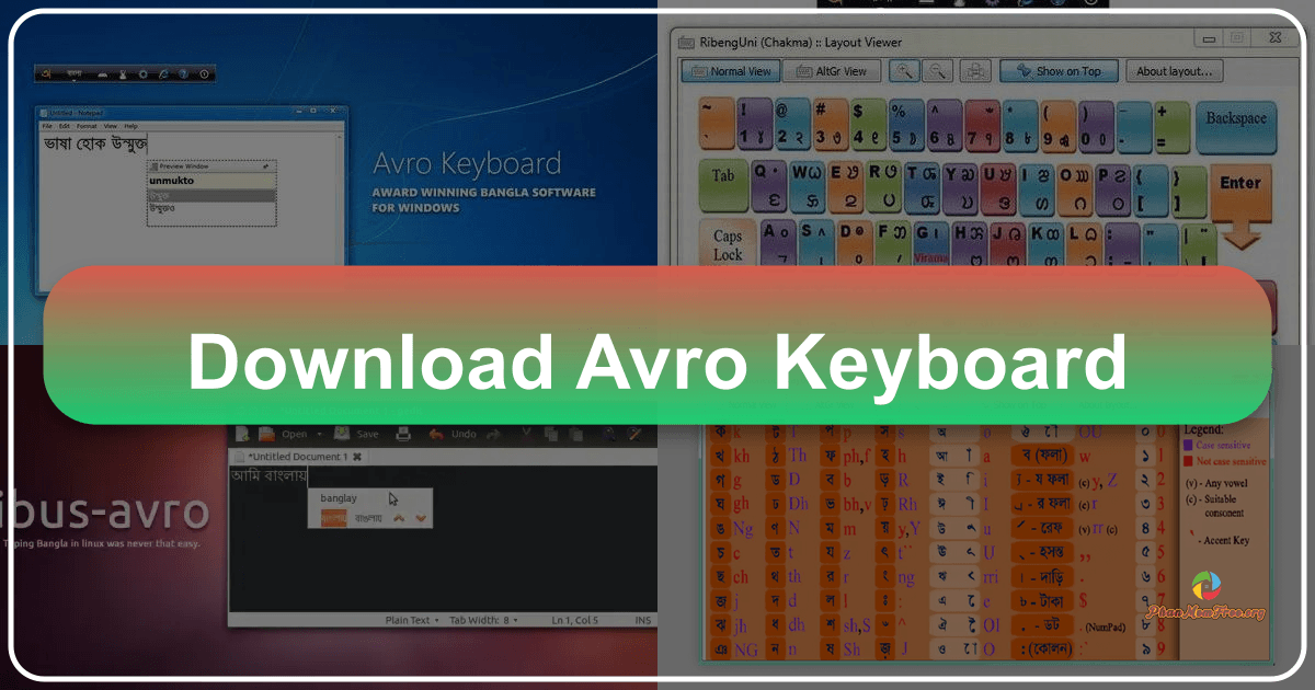 Avro Keyboard is a free software for Bangla typing on QWERTY keyboards with phonetic and customizable features. /images/download-avro-keyboard.png