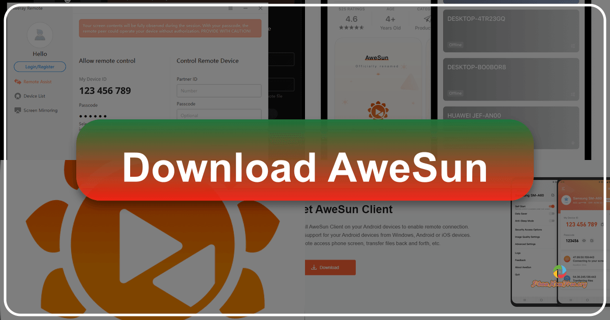 AweSun: Giải pháp điều khiển máy tính từ xa toàn diện và bảo mật. /images/download-awesun.png