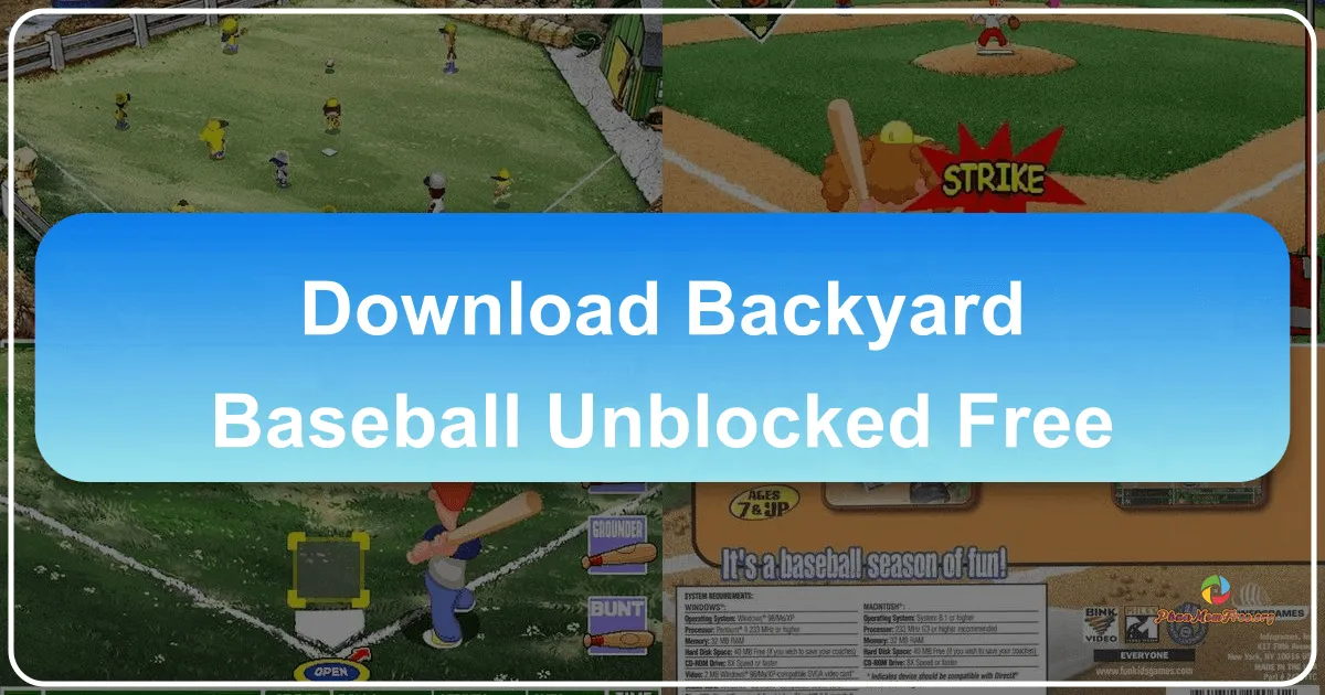 Backyard Baseball - Unblocked & Free: A Nostalgic Trip Back to the Diamond