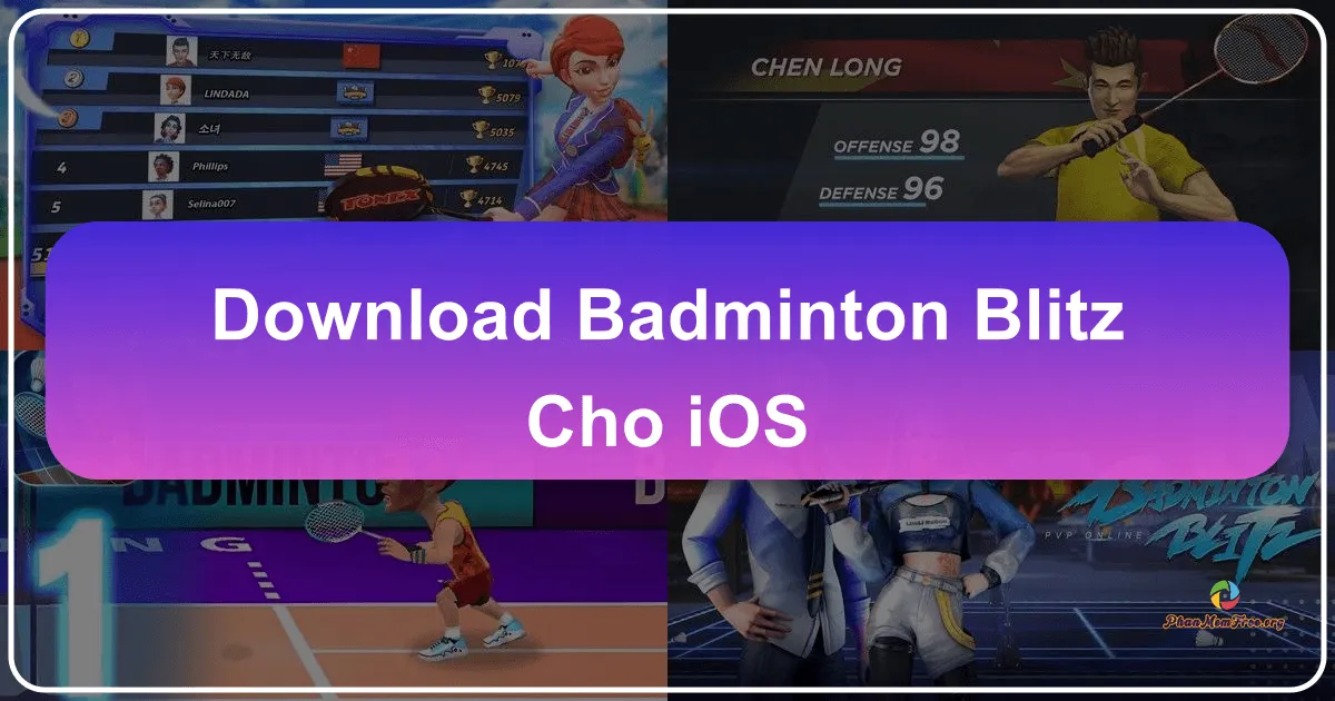 Badminton Blitz cho iOS: Trải Nghiệm Cầu Lông Điện Tử Hấp Dẫn Trên Di Động