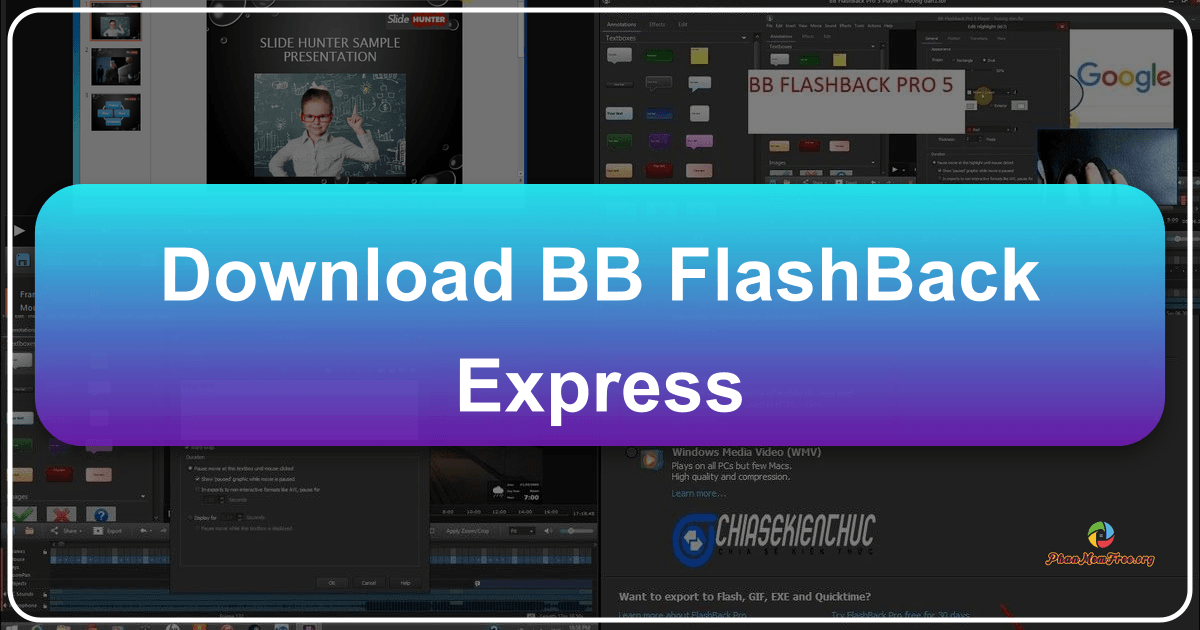 BB Flashback Express: A free screen recorder with easy interface and efficient recording capabilities for various uses. /images/download-bb-flashback-express.png