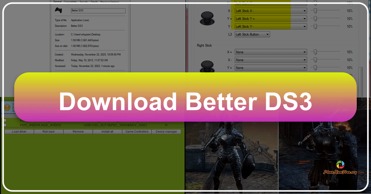 Better DS3: A streamlined solution for using PlayStation controllers on PCs with a clean interface and offline functionality. /images/download-better-ds3.png