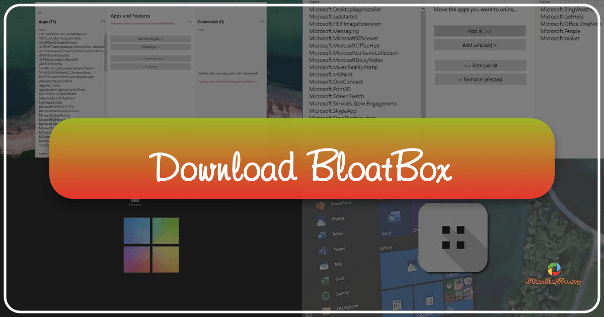 Bloatbox: A lightweight utility for removing unwanted Windows applications and bloatware efficiently. /images/download-bloatbox.png