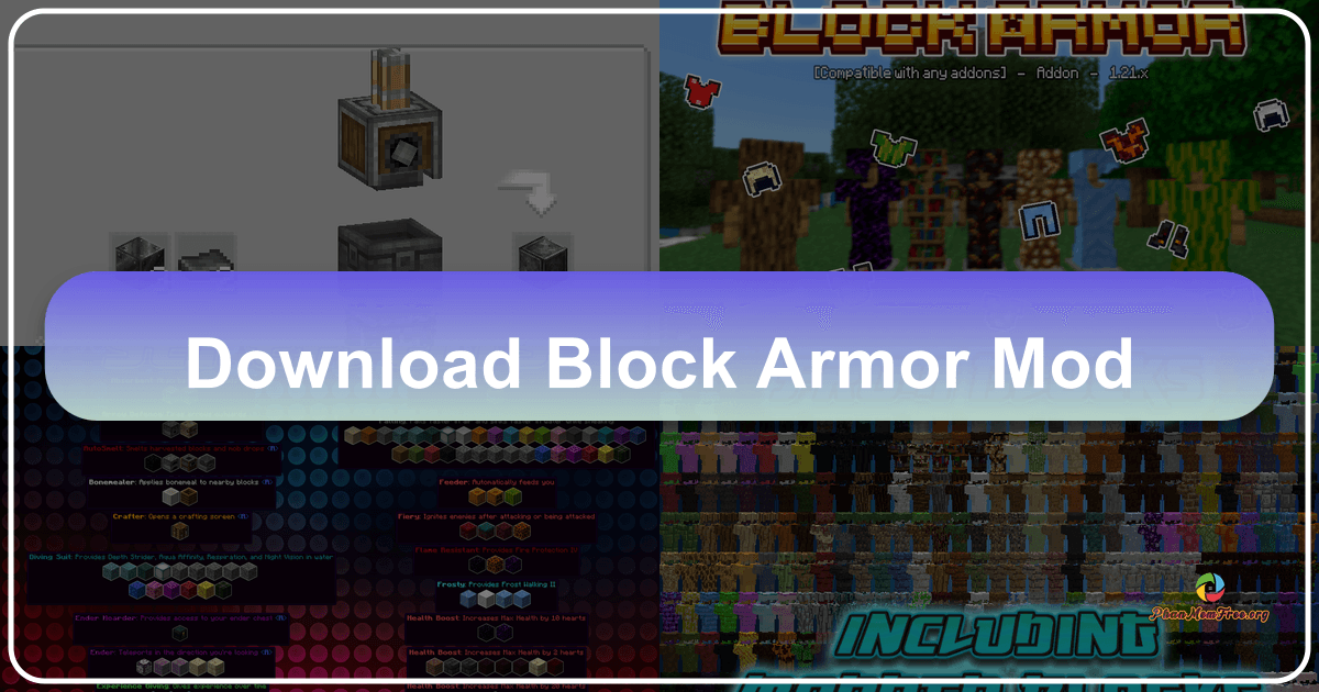 Khám phá Block Armor Mod mang đến trải nghiệm Minecraft đa dạng và thú vị. /images/download-block-armor-mod.png