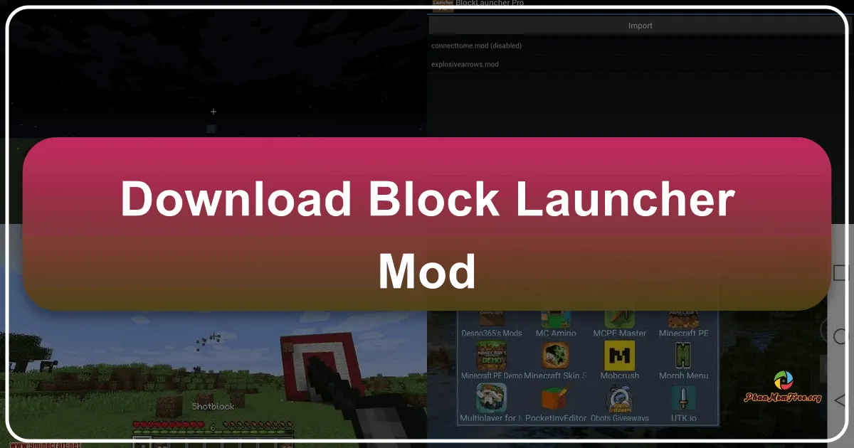 Block Launcher Mod: Khám phá thế giới súng bắn block trong Minecraft