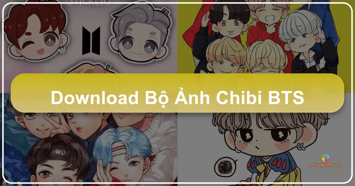 Bộ ảnh Chibi BTS: Hình nền dễ thương cho điện thoại