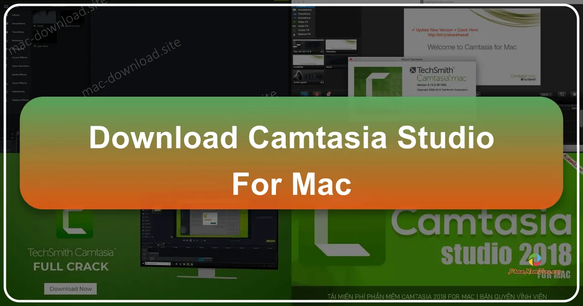 Camtasia Studio cho Mac: Công cụ toàn diện để tạo và chỉnh sửa video chuyên nghiệp