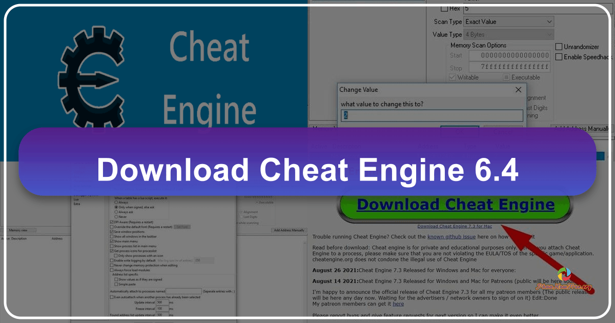 Cheat Engine 6.4: Công cụ mạnh mẽ tùy chỉnh trải nghiệm chơi game. /images/download-cheat-engine-64.png
