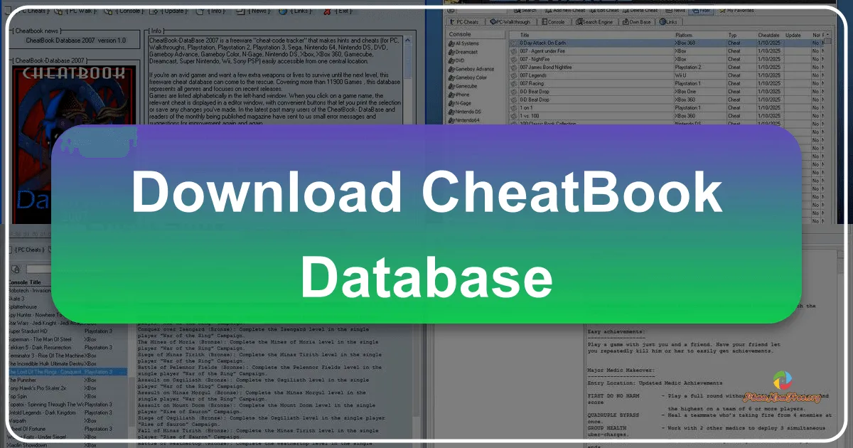 CheatBook-DataBase: Your Comprehensive Guide to Game Cheats and Walkthroughs