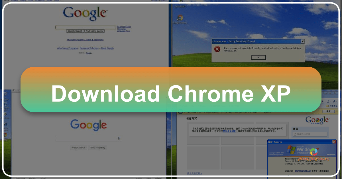 Chrome XP modernizes Windows XP's visual appearance with a fresh theme and updated interface elements. /images/download-chrome-xp.png