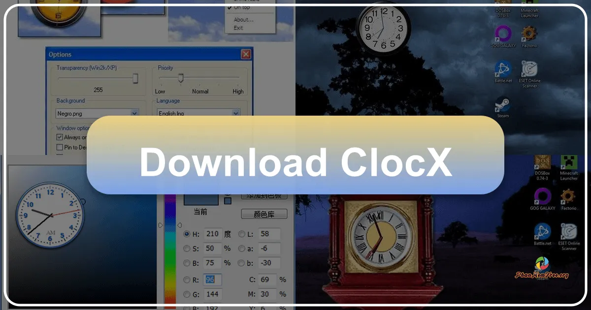 ClocX: A Customizable Desktop Clock with Added Functionality