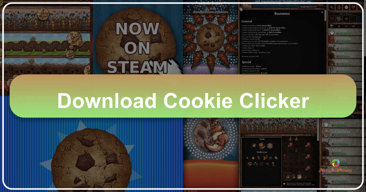 Cookie Clicker: a deceptively simple yet addictively deep and rewarding idle game experience with vast upgrades and achievements. /images/download-cookie-clicker.png