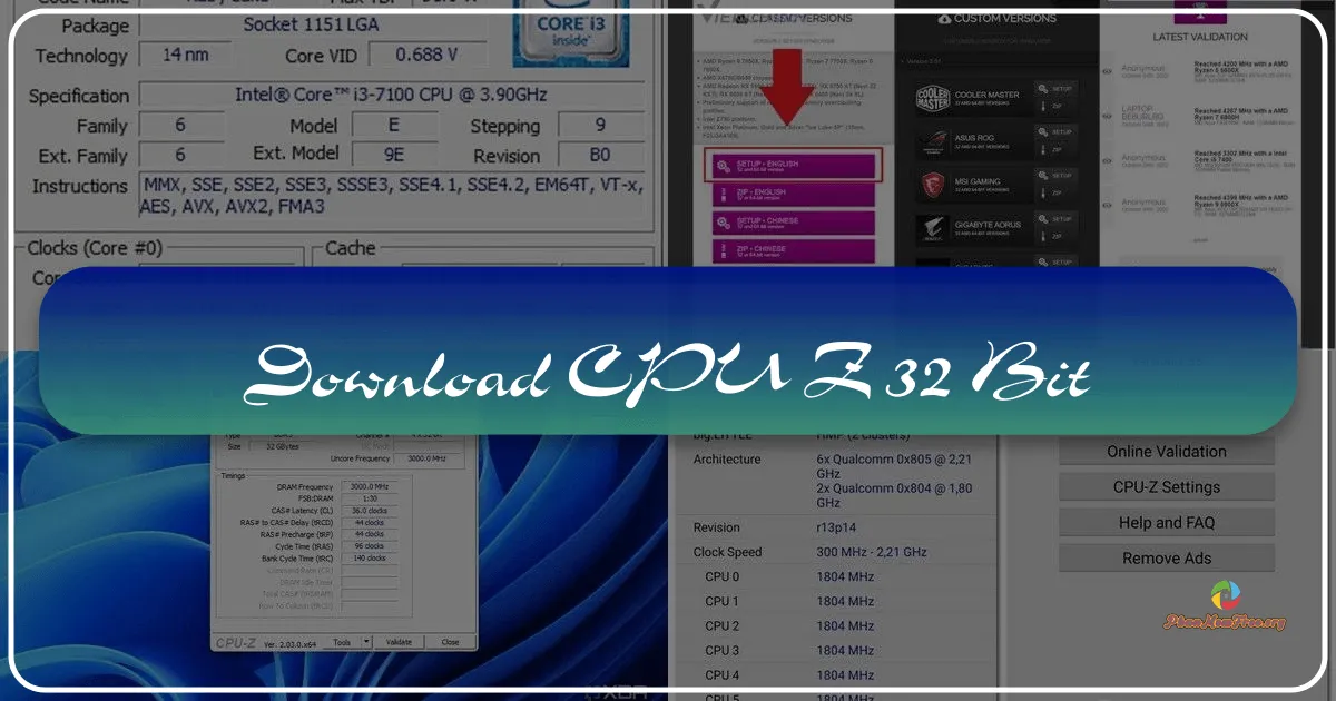 CPU-Z 32-bit: Công cụ toàn diện để kiểm tra thông tin phần cứng máy tính