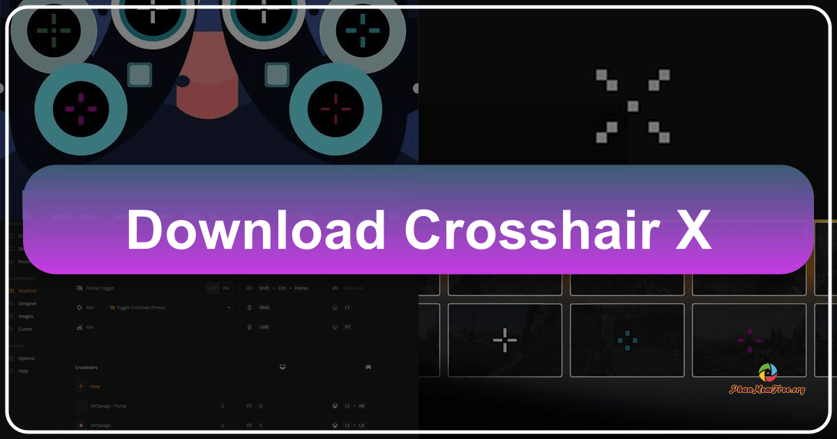 Crosshair X: A premium gaming utility for customizable crosshairs in FPS games. /images/download-crosshair-x.png