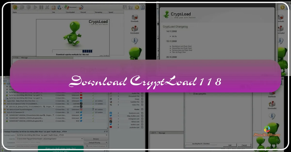 CryptLoad 1.1.8: Công cụ hỗ trợ tải xuống mạnh mẽ và tiện lợi