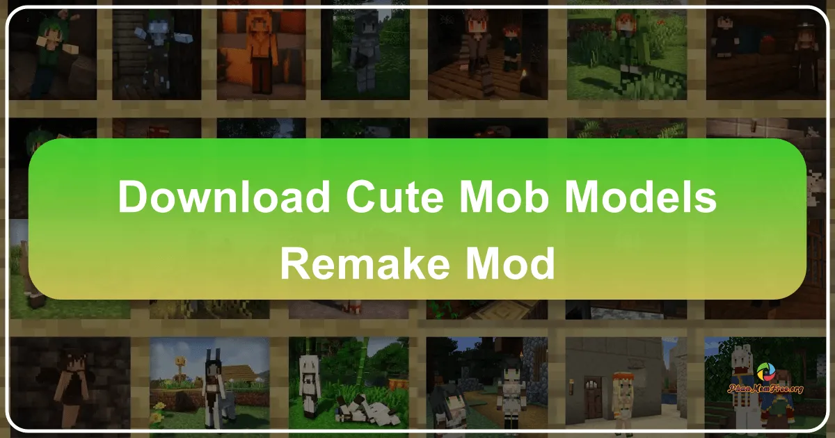 Cute Mob Models Remake Mod: Biến Thế Giới Minecraft Thành Thiên Đường Anime Dễ Thương