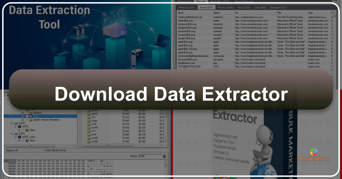 Data Extractor: A tool to extract data from files and web pages efficiently and quickly. /images/download-data-extractor.png