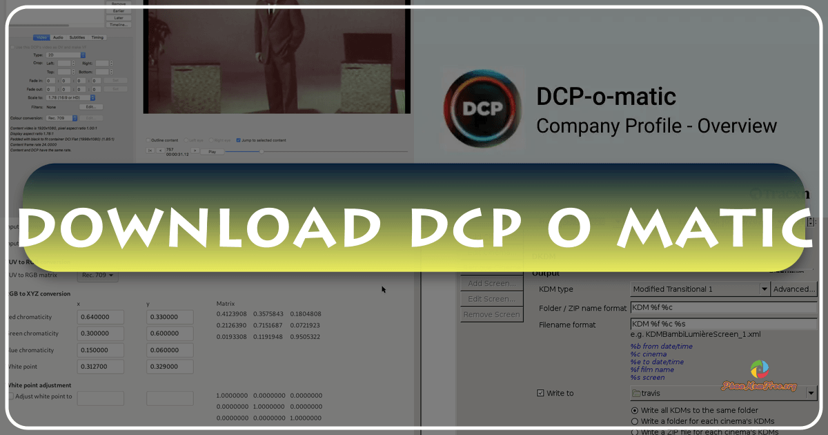 DCP-o-matic simplifies Digital Cinema Package creation with a user-friendly interface and streamlined workflow. /images/download-dcp-o-matic.png