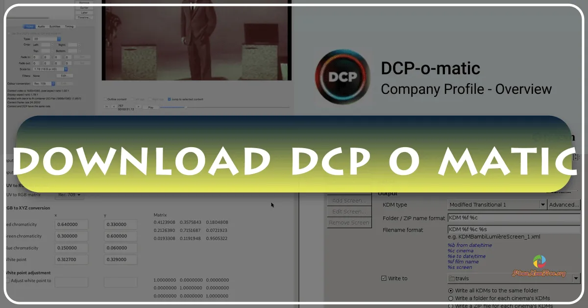 DCP-o-matic: Streamlining Digital Cinema Package (DCP) Creation