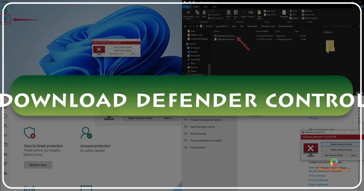 Defender Control: A Simple Tool for Managing Windows Defender