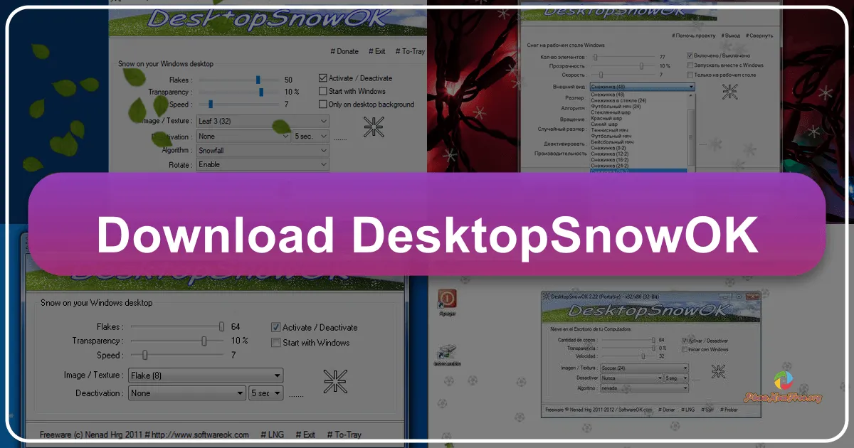 DesktopSnowOK: Mang Làn Gió Giáng Sinh Về Máy Tính Của Bạn