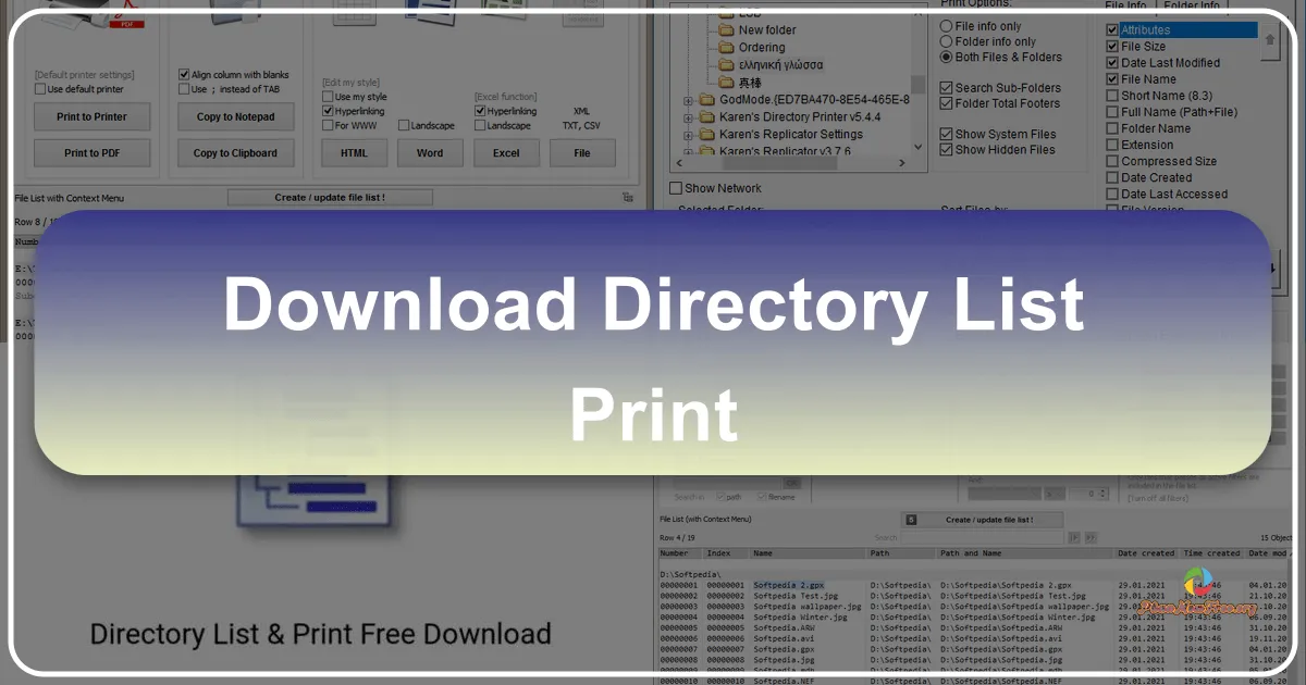 Directory List & Print: A Comprehensive Guide