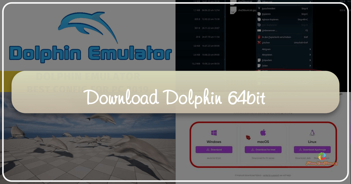 Dolphin Emulator: A free, open-source emulator for GameCube and Wii games with enhanced visuals and gameplay features. /images/download-dolphin-64bit.png