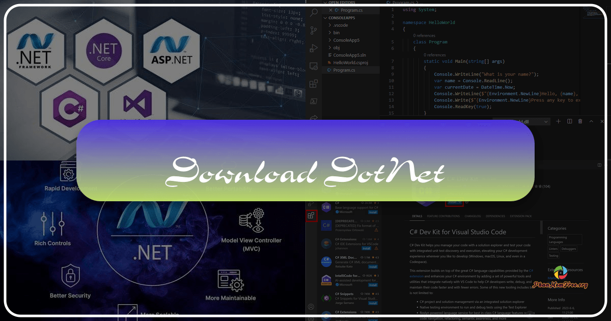 Exploring .NET framework, its components, benefits, and drawbacks for software development. /images/download-dotnet.png
