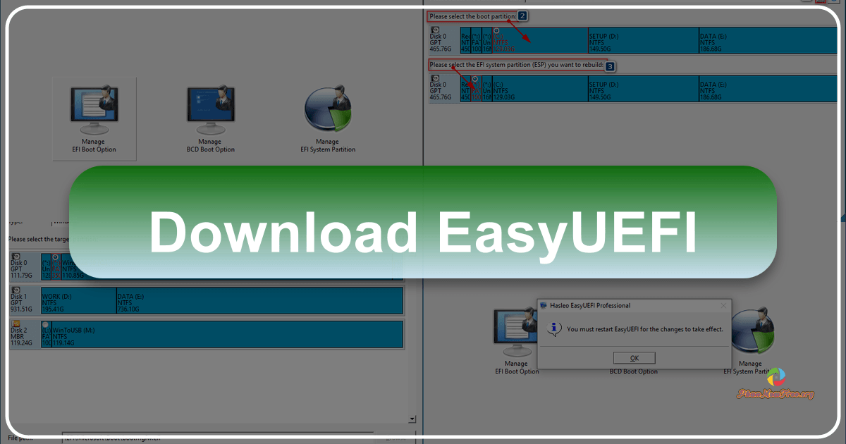 EasyUEFI simplifies EFI/UEFI boot management with intuitive tools for boot entry and ESP management. /images/download-easyuefi.png