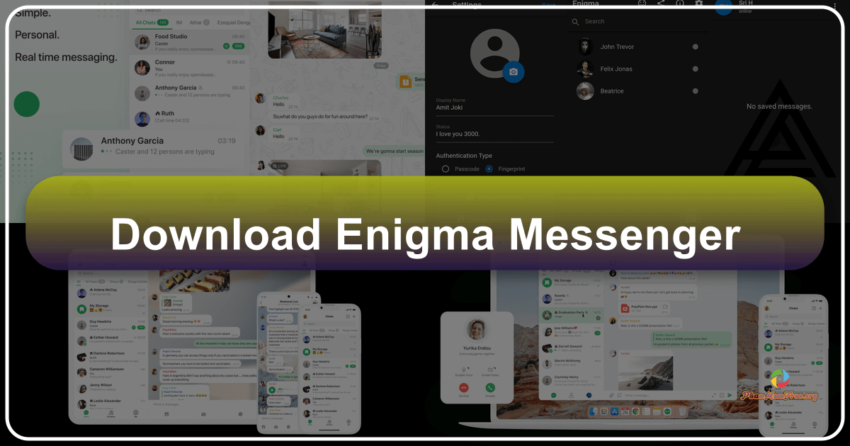Enigma Messenger offers secure and private messaging with robust encryption and self-destructing messages. /images/download-enigma-messenger.png