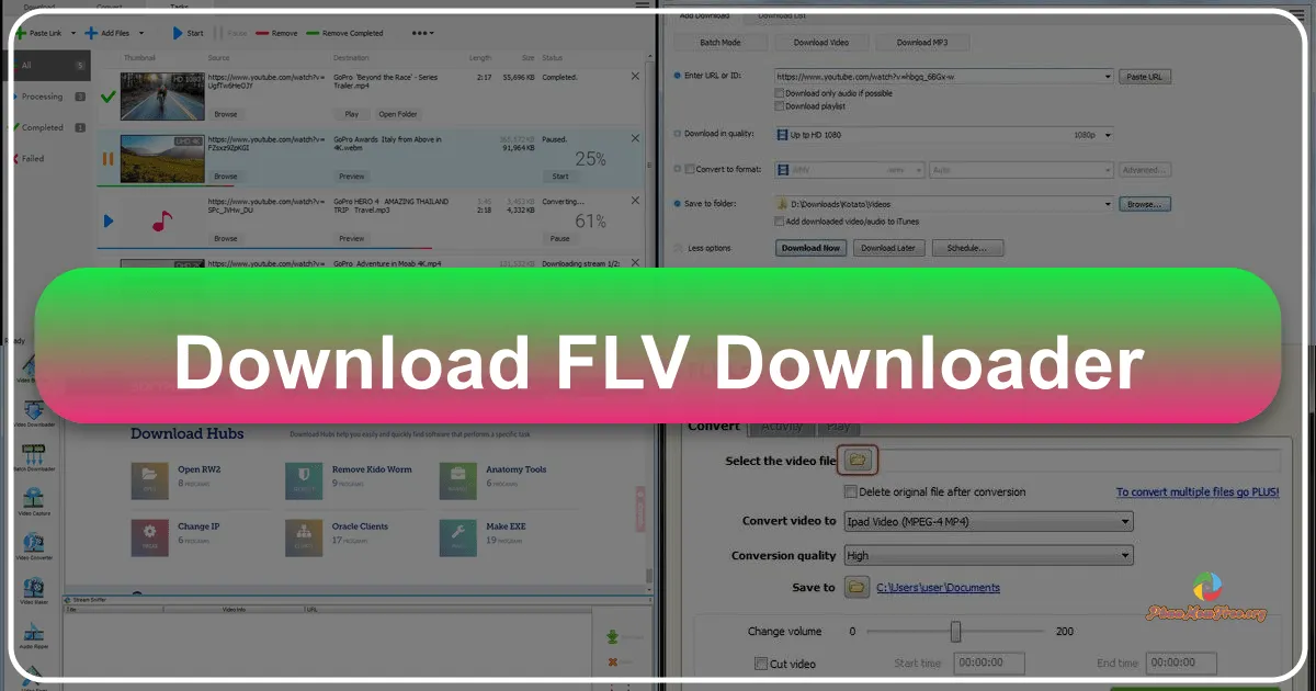 FLV Downloader: Trình Tải và Chuyển Đổi Video Nhanh Chóng và Tiện Lợi