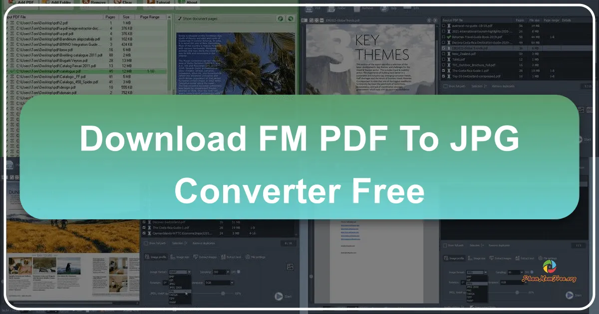 FM PDF To JPG Converter Free: Công cụ chuyển đổi PDF sang ảnh miễn phí hiệu quả