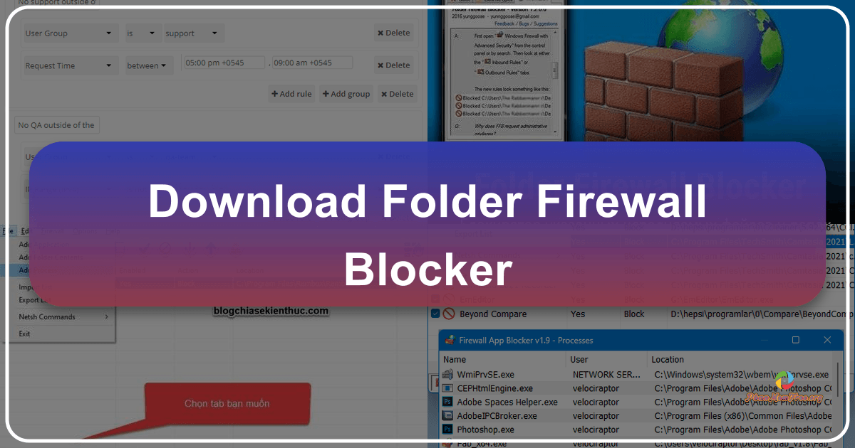 Folder Firewall Blocker: Enhance system security with granular file-level internet access control and customizable blocking features. /images/download-folder-firewall-blocker.png