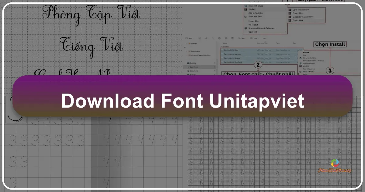Font Unitapviet: Bộ Phông Chữ Tập Viết Hoàn Hảo Cho Học Sinh Tiểu Học